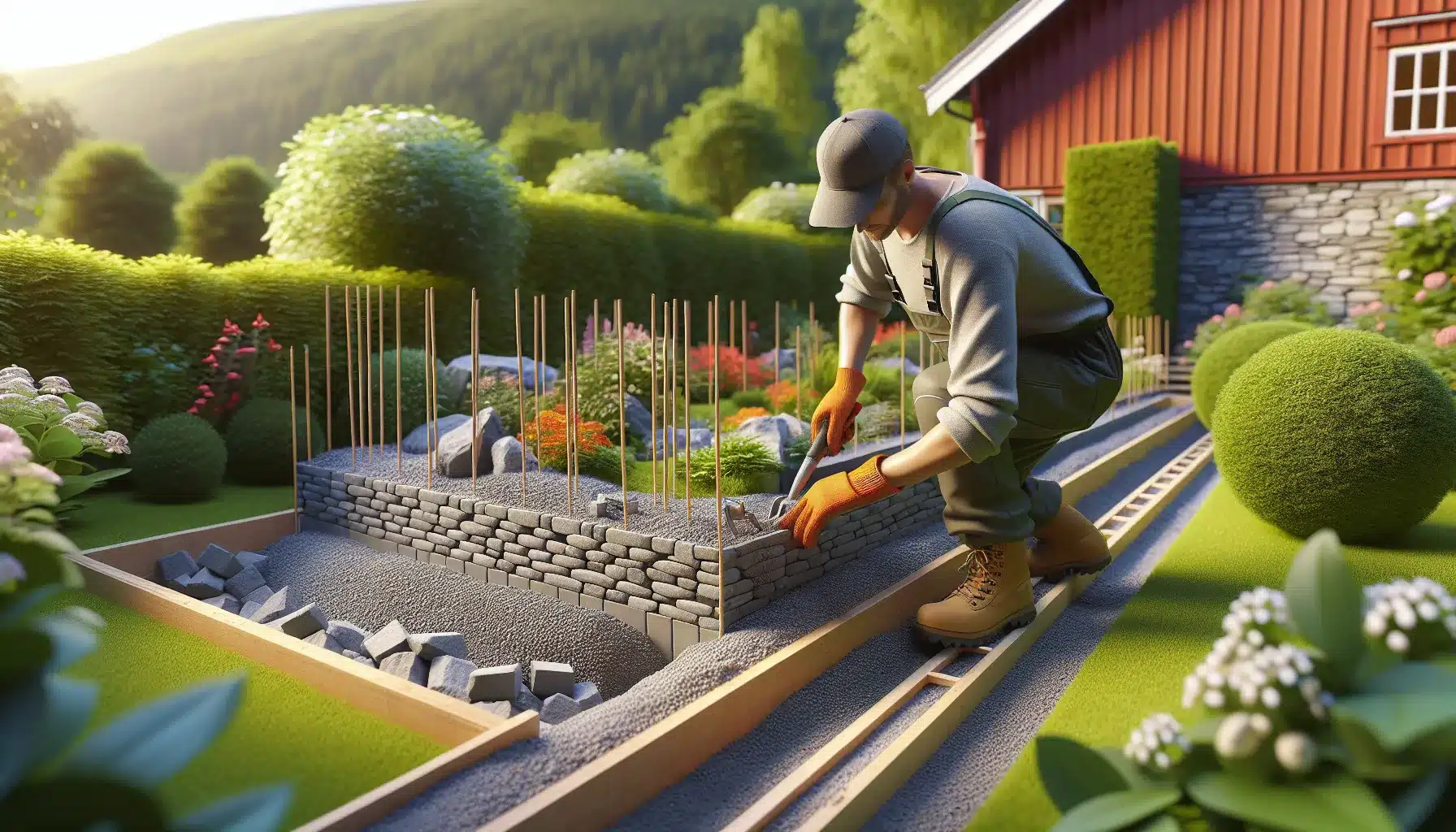 Hvordan bygge en steinmur i hagen &ndash; en enkel guide til planlegging, bygging og vedlikehold &ndash; illustrasjon 2
