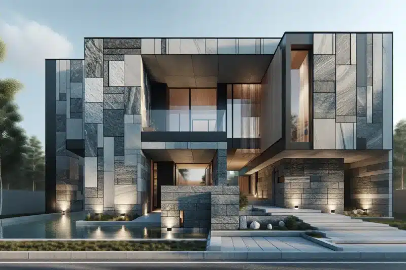Hvordan bruke stein for å skape en moderne fasade: materialvalg, design og vedlikehold