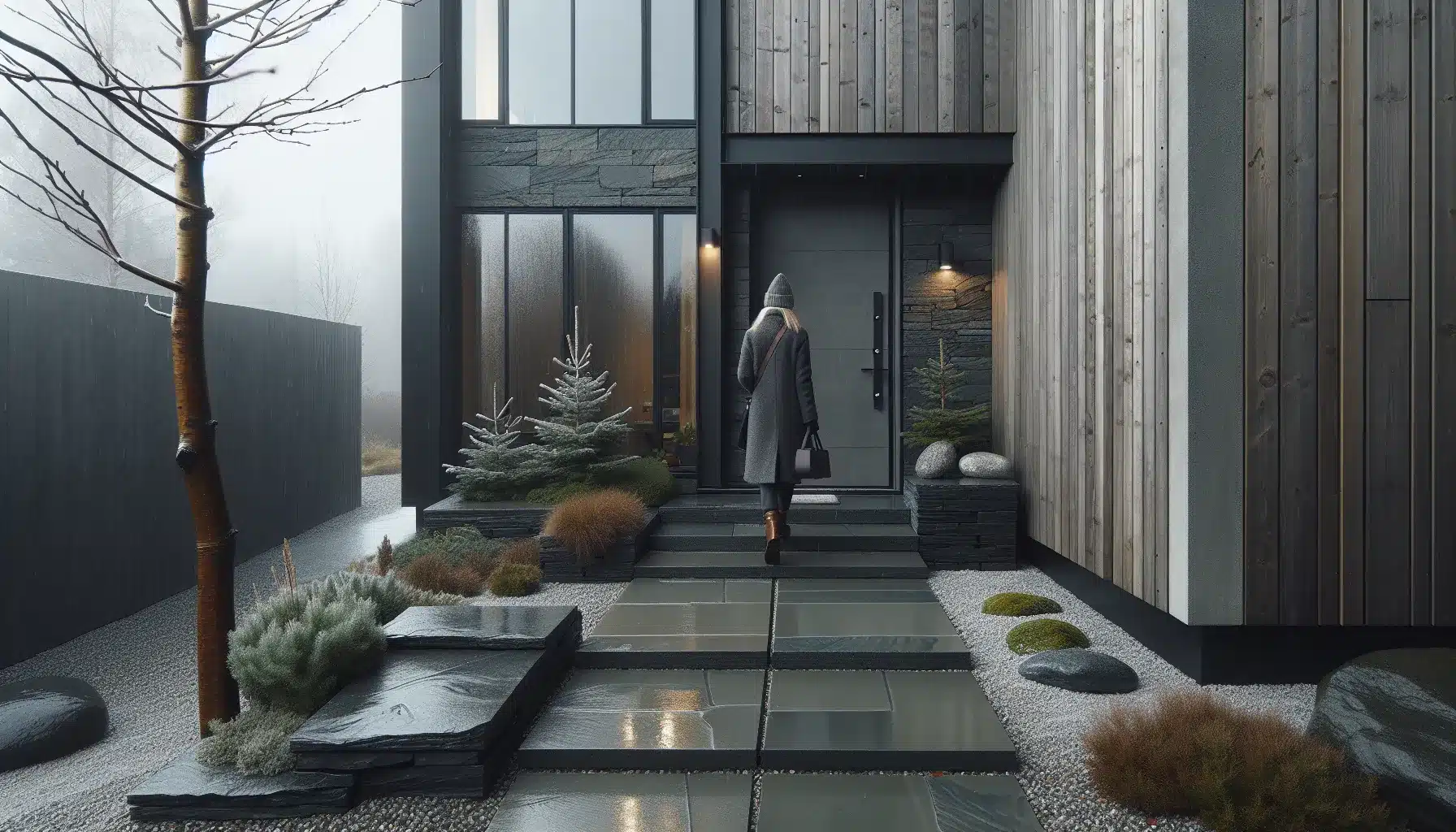 Hvordan bruke stein for &aring; skape et unikt inngangsparti &ndash; illustrasjon 2