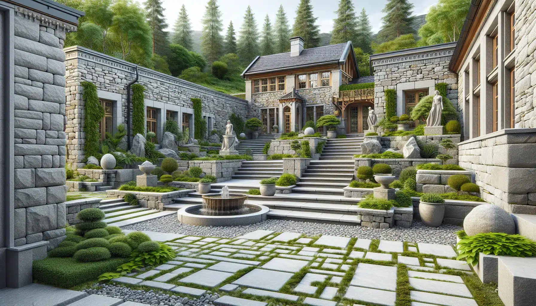 Steinh&aring;ndverk i hagen &ndash; tidl&oslash;st og holdbart for unike uterom med varig kvalitet &ndash; illustrasjon 2