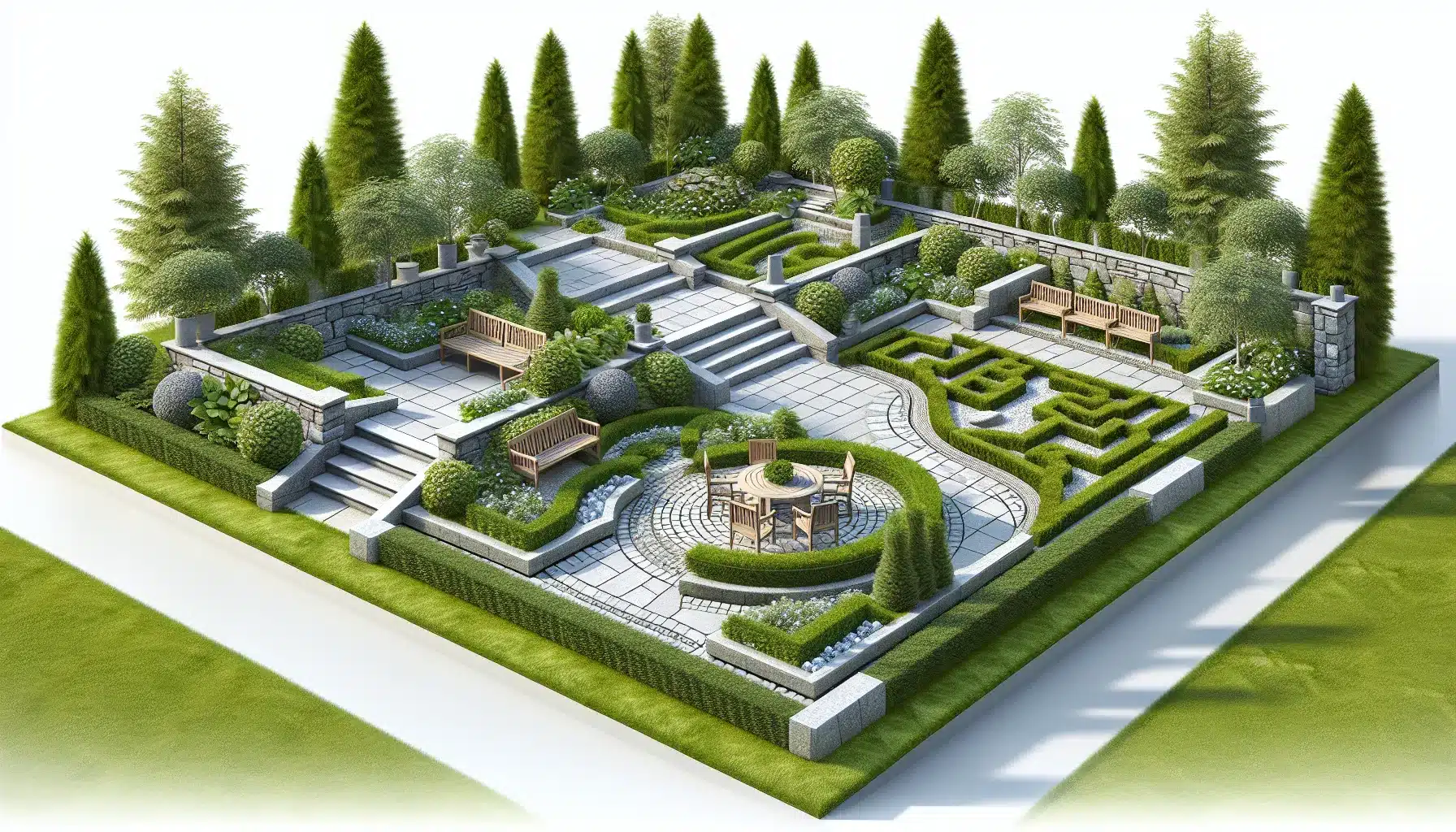 Steinh&aring;ndverk i hagen &ndash; tidl&oslash;st og holdbart for unike uterom med varig kvalitet &ndash; illustrasjon 1