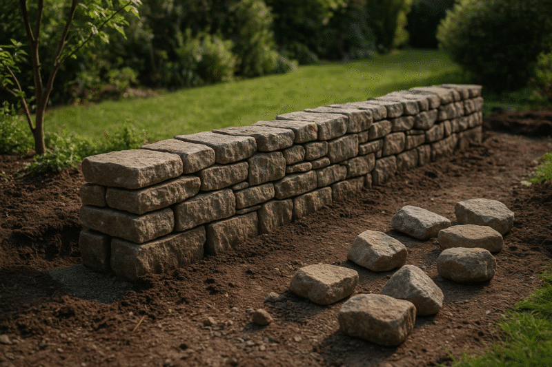 Hvordan bygge en steinmur i hagen – en enkel guide til planlegging, bygging og vedlikehold
