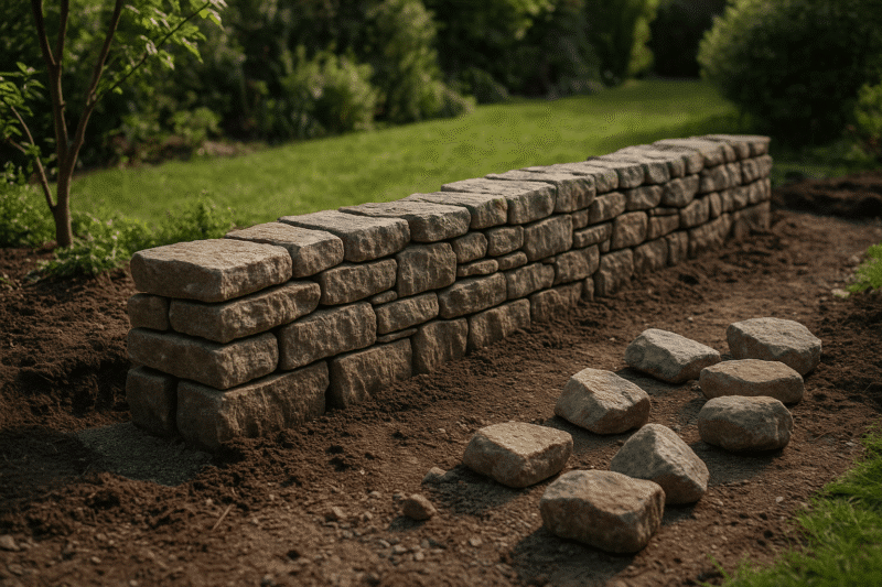 Hvordan bygge en steinmur i hagen – en enkel guide til planlegging, bygging og vedlikehold