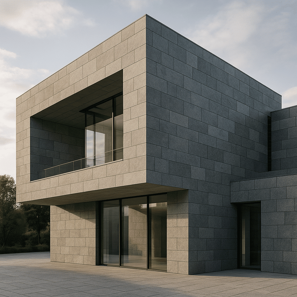 Innovativ bruk av stein i moderne arkitektur – illustrasjon
