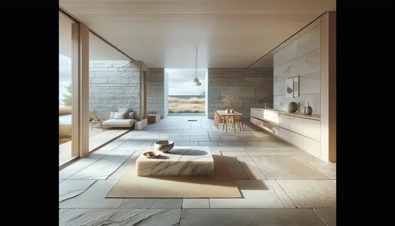 Hvordan bruke stein for å skape et minimalistisk interiørdesign – illustrasjon