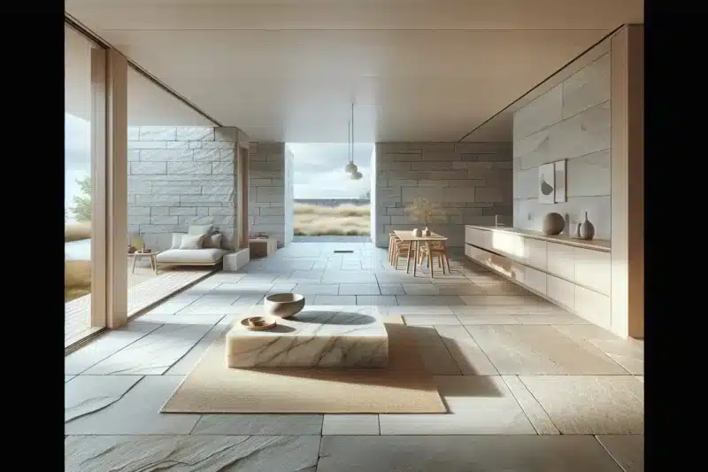 Hvordan bruke stein for å skape et minimalistisk interiørdesign