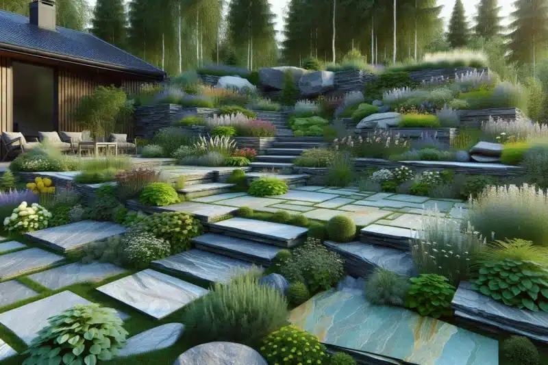 Inspirasjon: bruk av naturstein i hagedesign for tidløst, eksklusivt og bærekraftig uterom